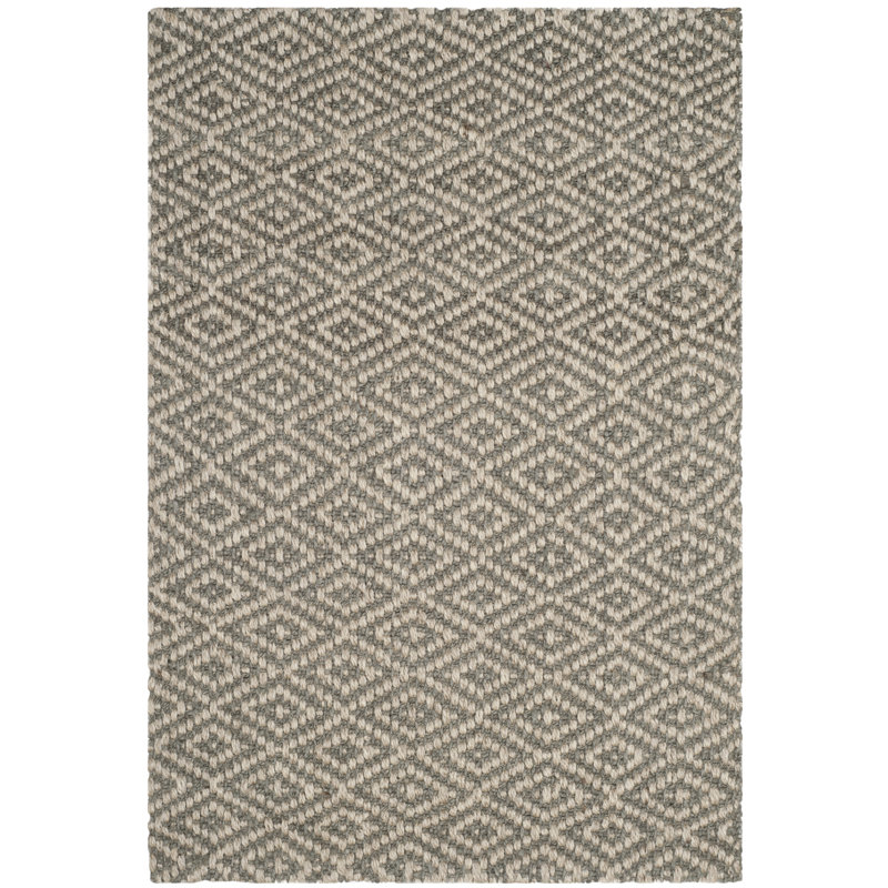 Dequavion Natural Fiber Hand Loomed Jute & Sisal Geometric Rug, Rectangle 6' x 9'