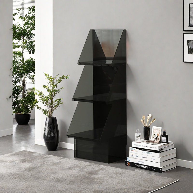 Une bibliothèque au design unique et tendance,  (3 tablettes) H 46 po x l 15,7 po x P 10,2 po, Noir