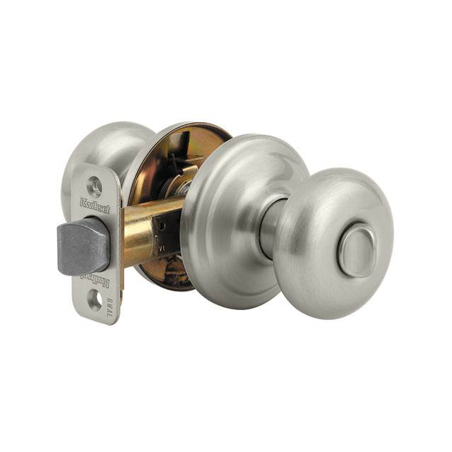 Juno Privacy Door Knob, Satin Nickel