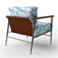 Chaise d'appoint abstraite - Fauteuil bleu Calm-357376924