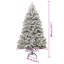 Artificial Christmas Tree Green and White PVC and Metal-128571260