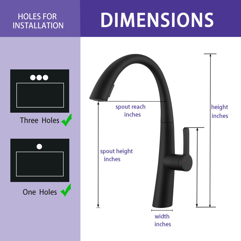 CERYPSA Pull Out Kitchen Faucet, Matte