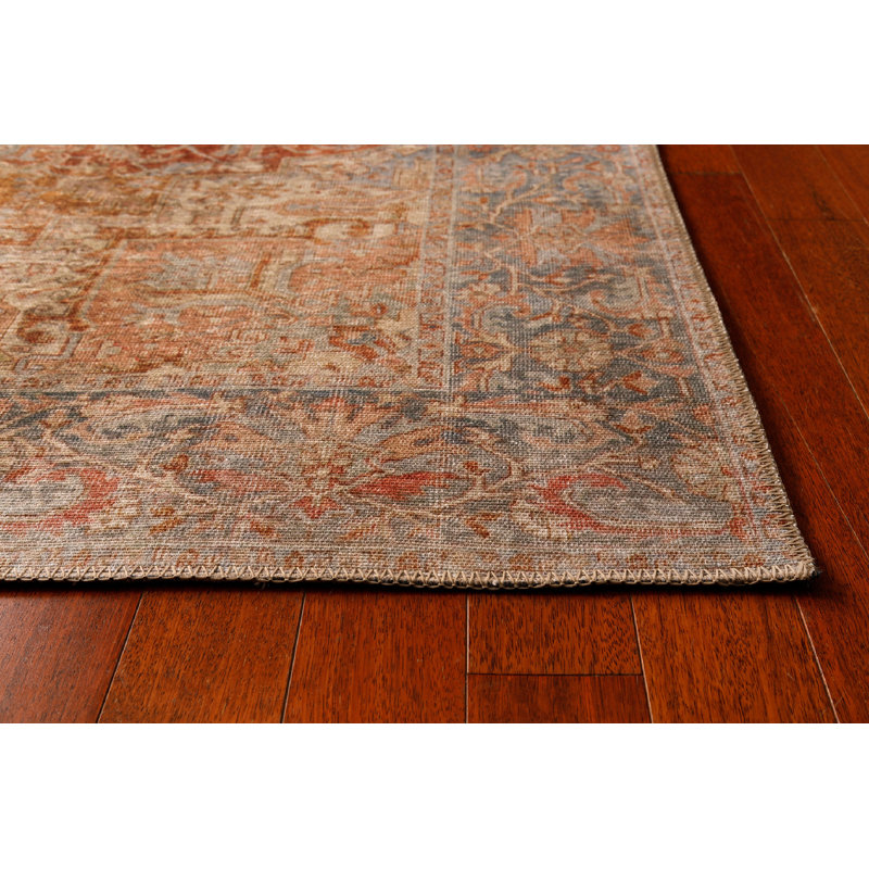 Tapis oriental en coton / polyester tissé à la machine Frenesi, Rectangle 10 pi x 14 pi