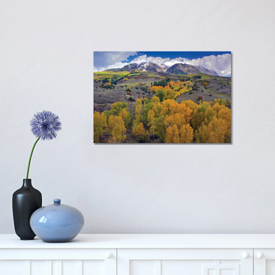 Fall Colors At Chair Mountain, Colorado by Tim Fitzharris - Wrapped Canvas Print