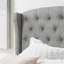 Tête de lit tapissier à oreilles en lin avec garniture cloutée double et capitonnage pour chambre à coucher-540232031-540232028