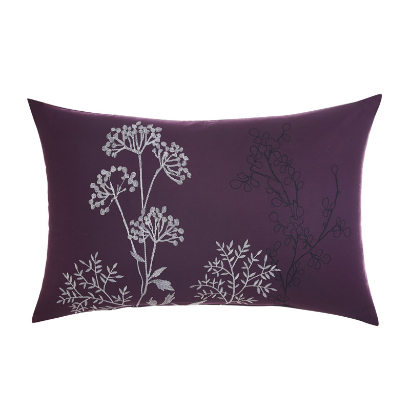 Queen Purple Floral Microfiber 7-Piece Comforter Set