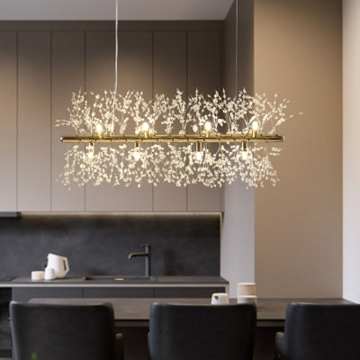 Adessa Mchugh Starburst Kitchen Island Linear Pendant Crystal Firework Chandelier