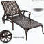 Chaise longue inclinable réglable en aluminium avec roulettes