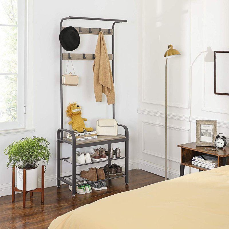 Addey Freestanding Coat Rack, Greige/Grey