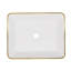 DeerValley  480 x 370 x140 White Rectangular Bathroom Sink Vessel Basin