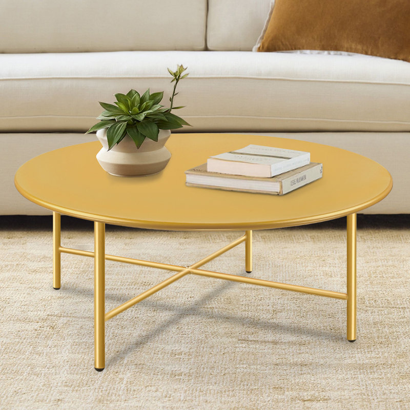 Table basse Callianna, Doré, H 13,4 po x L 27,5 po x l 27,5 po