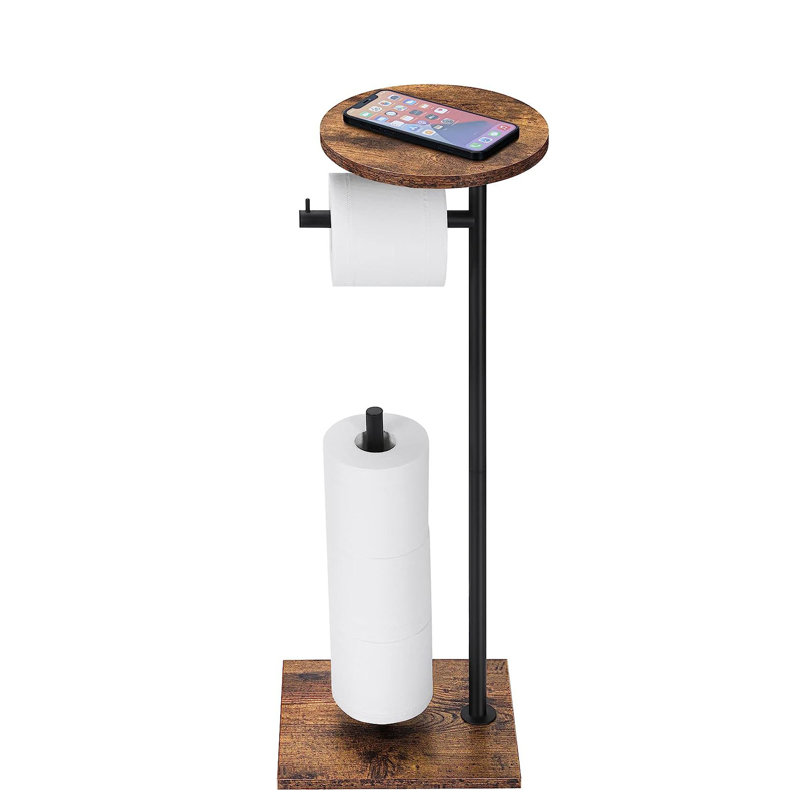 Porte-papier hygiénique sur pied avec tablette