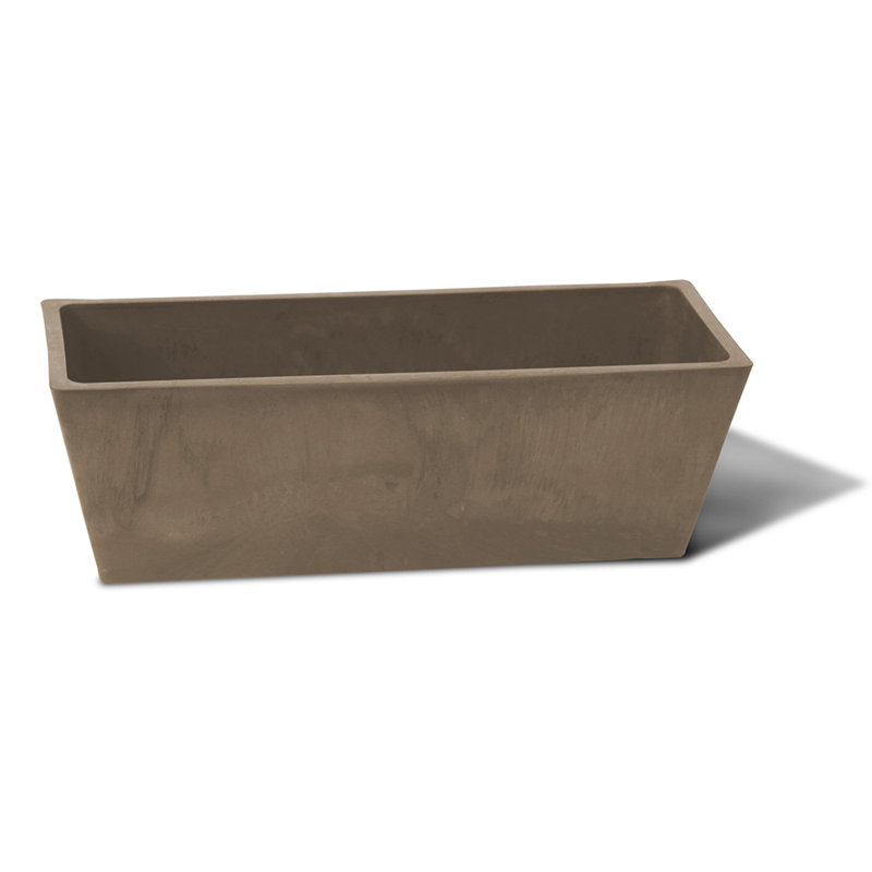 Cara Handmade Planter Box, Dark Brown, 7.5" H x  20" W x 6.5" D