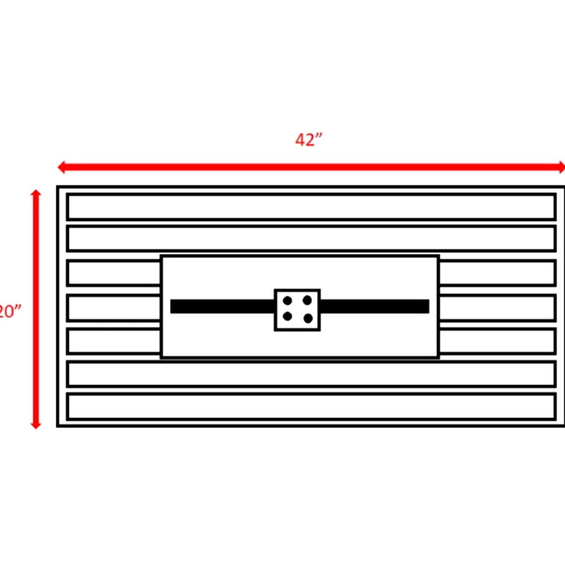 Table de foyer d'extérieur H 25 po avec couvercle - propane en acier l 42 po, H