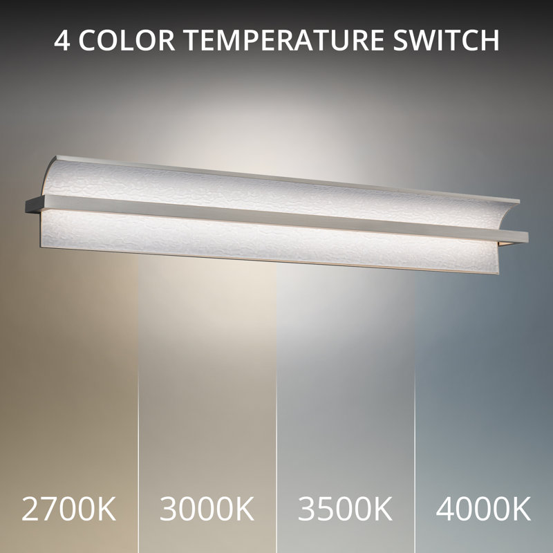 Shard 34" Dimmable LED Bath Vanity & Wall Light With Built In Color Temperature Switch from 2700K/3000K/3500K/4000K