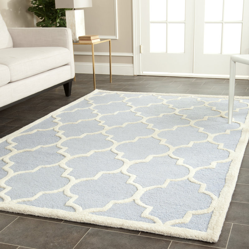 Cannen Hand Tufted Wool Geometric Rug, Rectangle 8' x 10'
