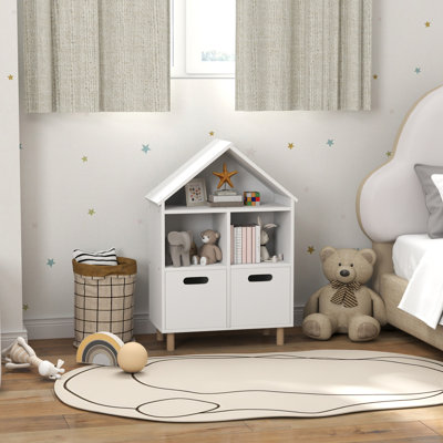 Bibliothèque à 3 niveaux pour enfants avec deux tiroirs pour la chambre à coucher