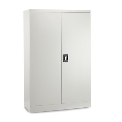 Burgoyne Metal Storage Cabinet with Lock, 2 Door 3 Shelf Storage Cabinet for Home, Office ,Garage