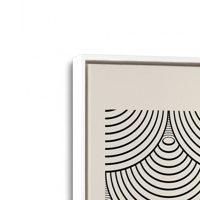 Echoing Bauhaus Arches Canvas Print, 18.75" H x 12.75" W x 1.75" D, Opaque White Floater Framed