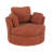 42.1" Wide Slipcovered Swivel Barrel Chair-1954448355