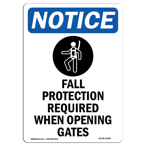SignMission Fall Protection Required Sign | Wayfair