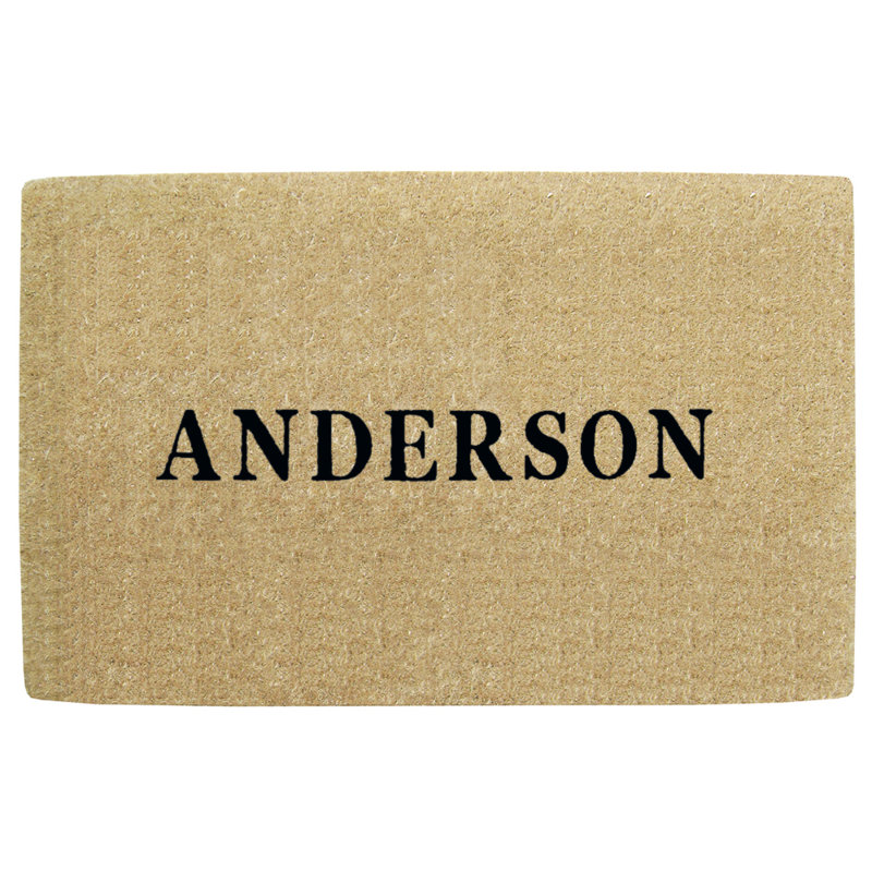 Tapis de porte extérieur personnalisé Goldenray, Rectangle 3 pi 2 po x 5 pi