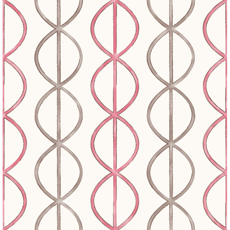 Rouleau de papier peint L 33 pi x l 20,5 po Sam, Rose