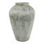 Vase urne moderne en terre cuite pour la décoration de table - Vase rustique à poser au sol dans le salon ou l'entrée - Style décontracté - 40 cm, vert