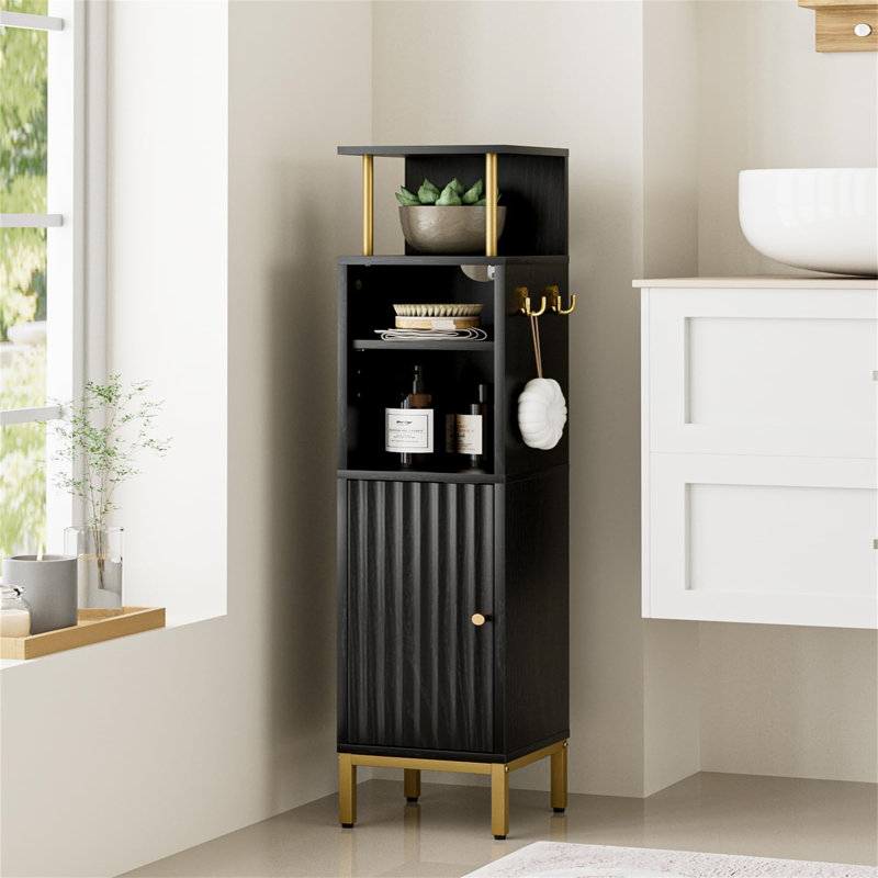Bathroom Cabinet, Matte Black