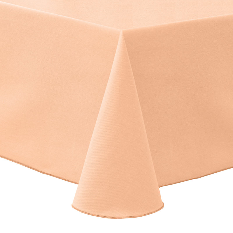 Cotton Twill Rectangular Tablecloth, 156" L x 108" W, 10, Peach