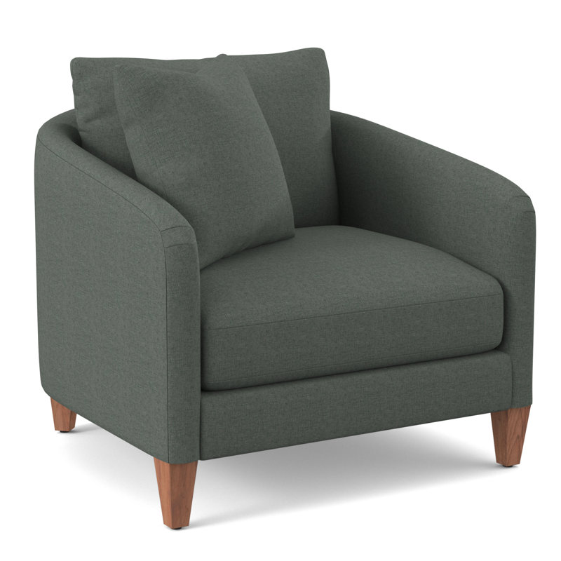 Fauteuil en polyester de 38 po de largeur, Chenille en acier Napa