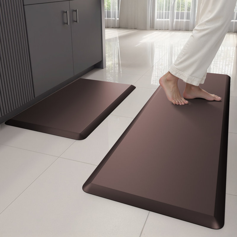 Anti-Fatigue Non-Skid Kitchen Mat, Rectangle 17" x 28", Brown