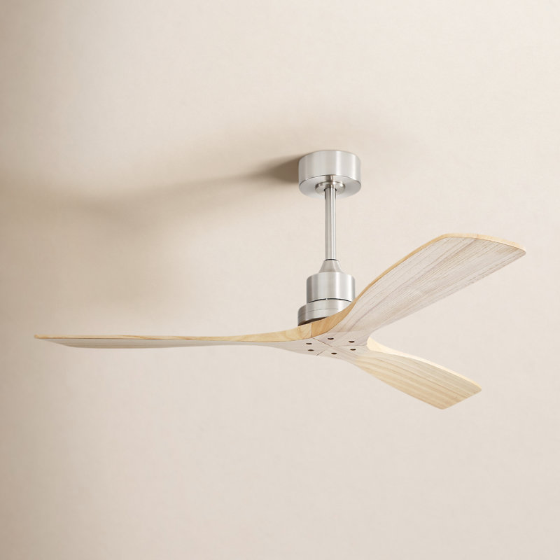 Ventilateur de plafond 3 pales standard Nicola, Burlywood / nickel