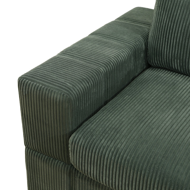 Canapé modulaire à accoudoirs carrés de 76 po Oddur