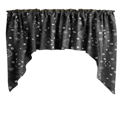 Cotton Blend Paisley Swag Window Valance