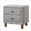 Table de chevet 2 tiroirs Grey Boucle