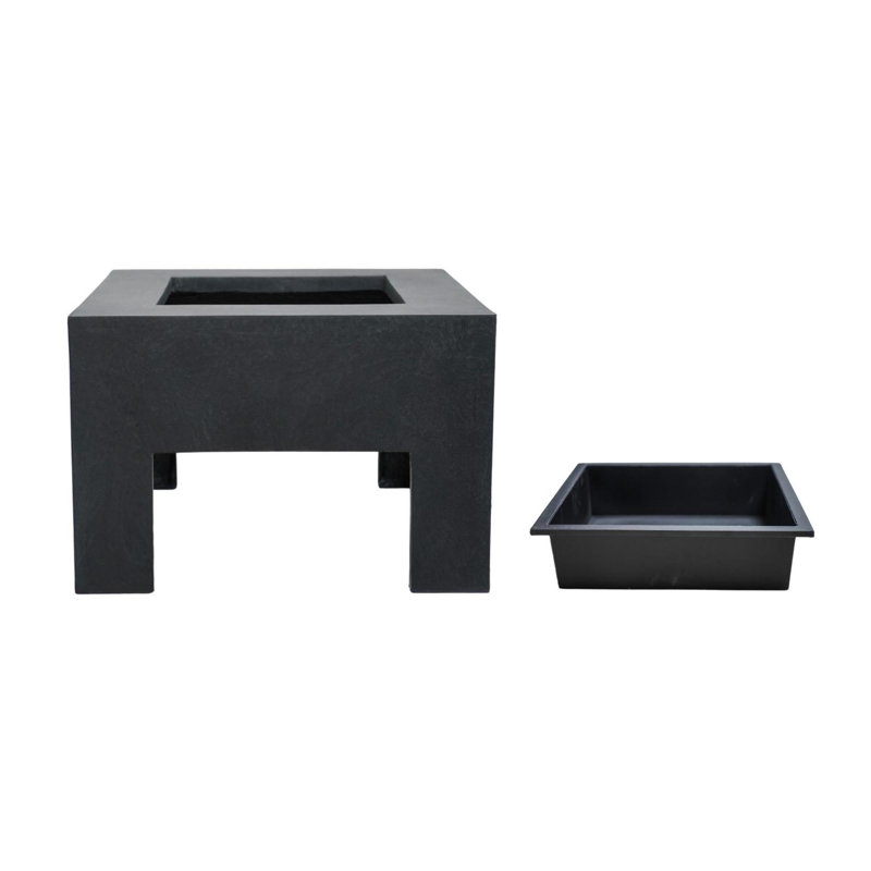 Square Polyresin Wood Burning Fire Pit
