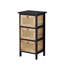 Ambrey Fully Assembled 3 Rattan Drawer Chest Storage Unit