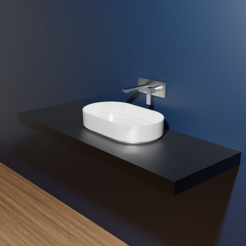 Mood 23.6'' L Bathroom Sink, Glossy White