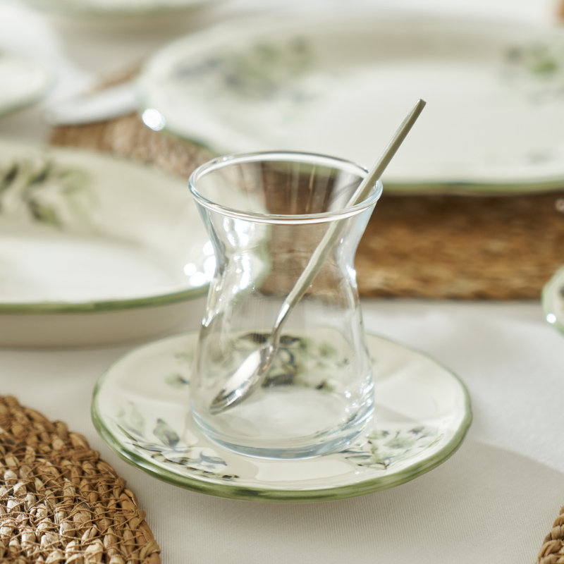 Ensemble de verres à thé avec soucoupes Julia (6 pièces)