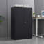 Armoire de rangement en métal avec portes verrouillables et tablette réglable, armoire de rangement pliante, armoire de rangement pliante pour bureau à domicile, école, garage, noir