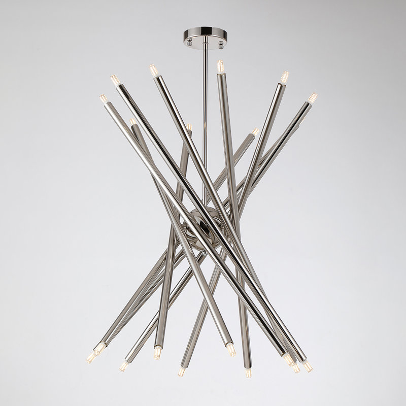 Luminaire suspendu géométrique spoutnik à 20 lumières