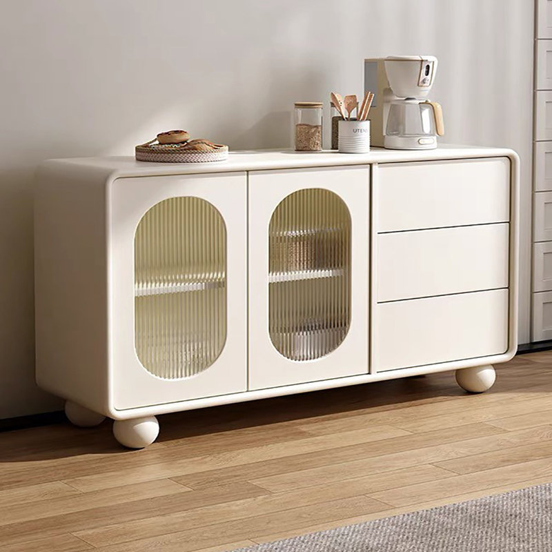 Buffet 63 po Ashurst, Transparent / ivoire / blanc