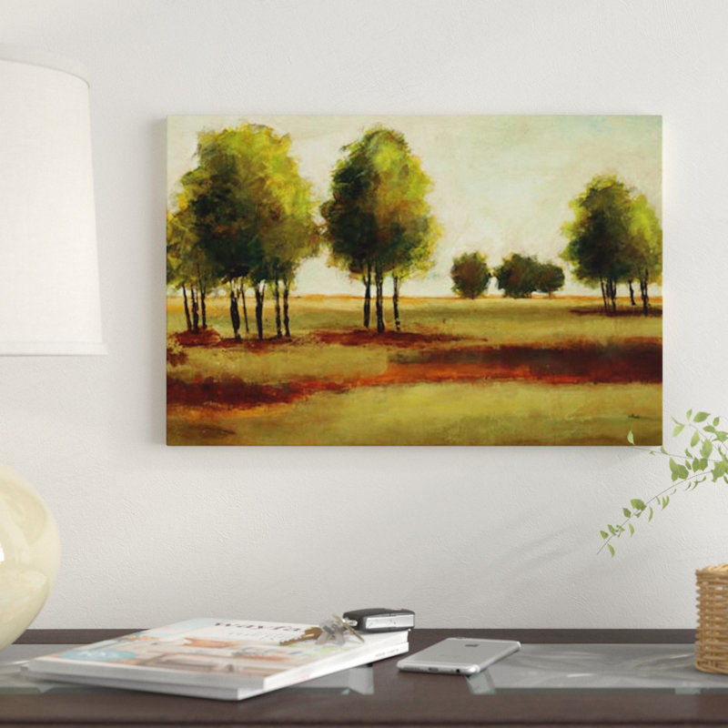 « lumineuse landscape », reproduction sur toile, H 40 po x l 60 po x P 1,5 po, Pas de tapis, Toile tendue