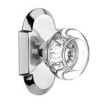 Cottage Plate with Round Clear Crystal Door Knob