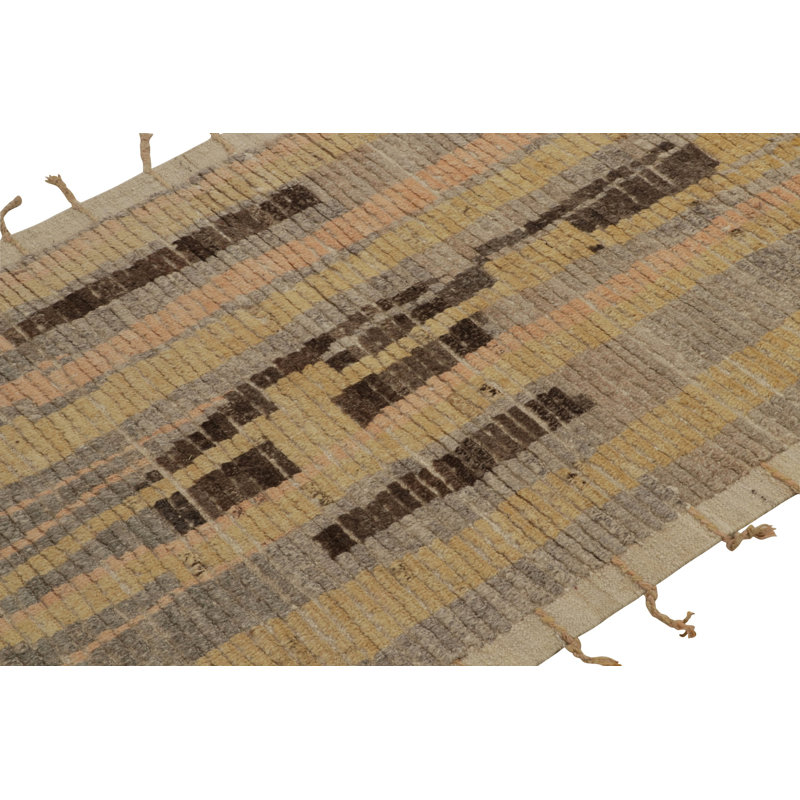 Moroccan Hand Knotted Wool Area Rug, Runner 3' x 8'