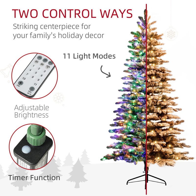 Arbre de Noël artificiel 7,5 pi avec branches enneigées