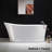 67" x 32" Freestanding Soaking Acrylic Reversible Drain Bathtub & Faucet Set (Drilling Needed)-105426489