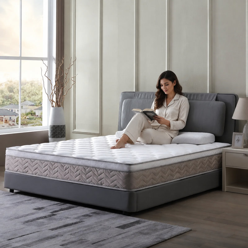 Matelas hybride 12 po en mousse à mémoire de forme, mi-ferme