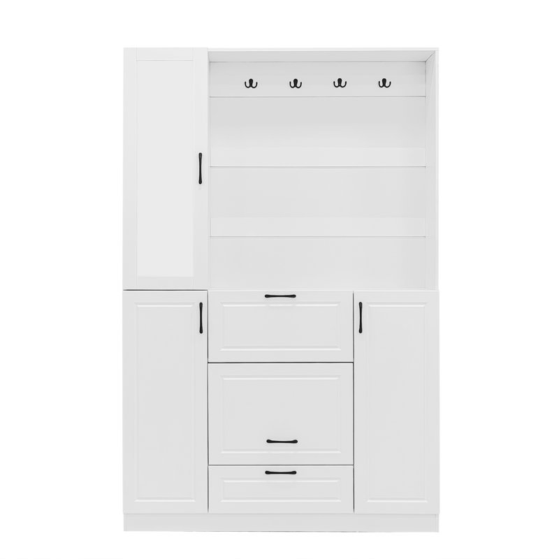 51'' Wide Hall Tree With Pull-Out Seat